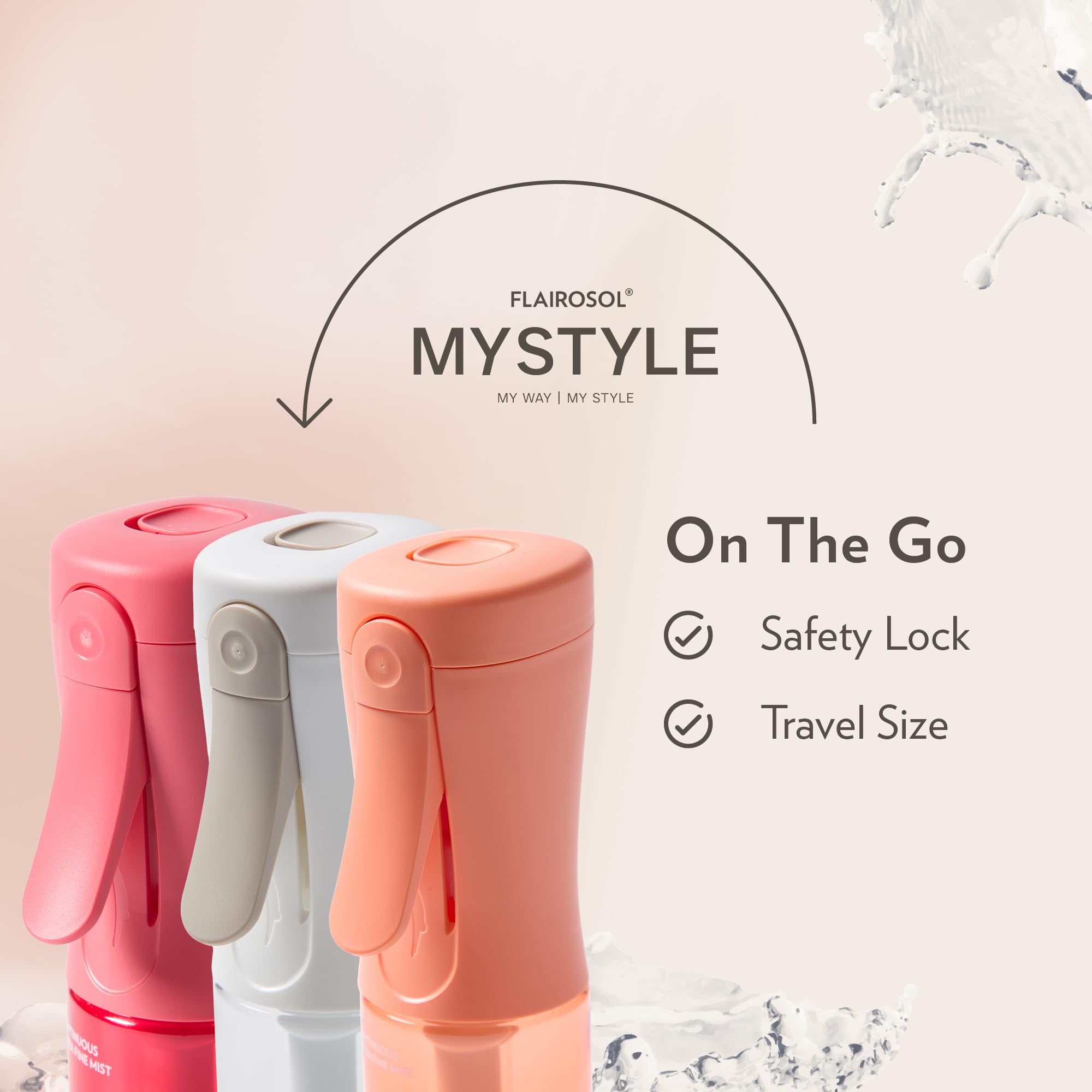 FLAIROSOL MyStyle stylish travel bottle adds an elegant, functional touch