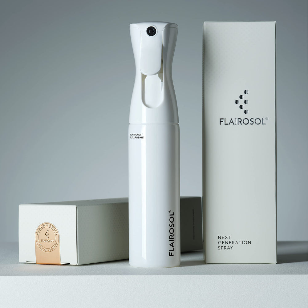 FLAIROSOL refillable bottle design reduces waste and blends liquids
