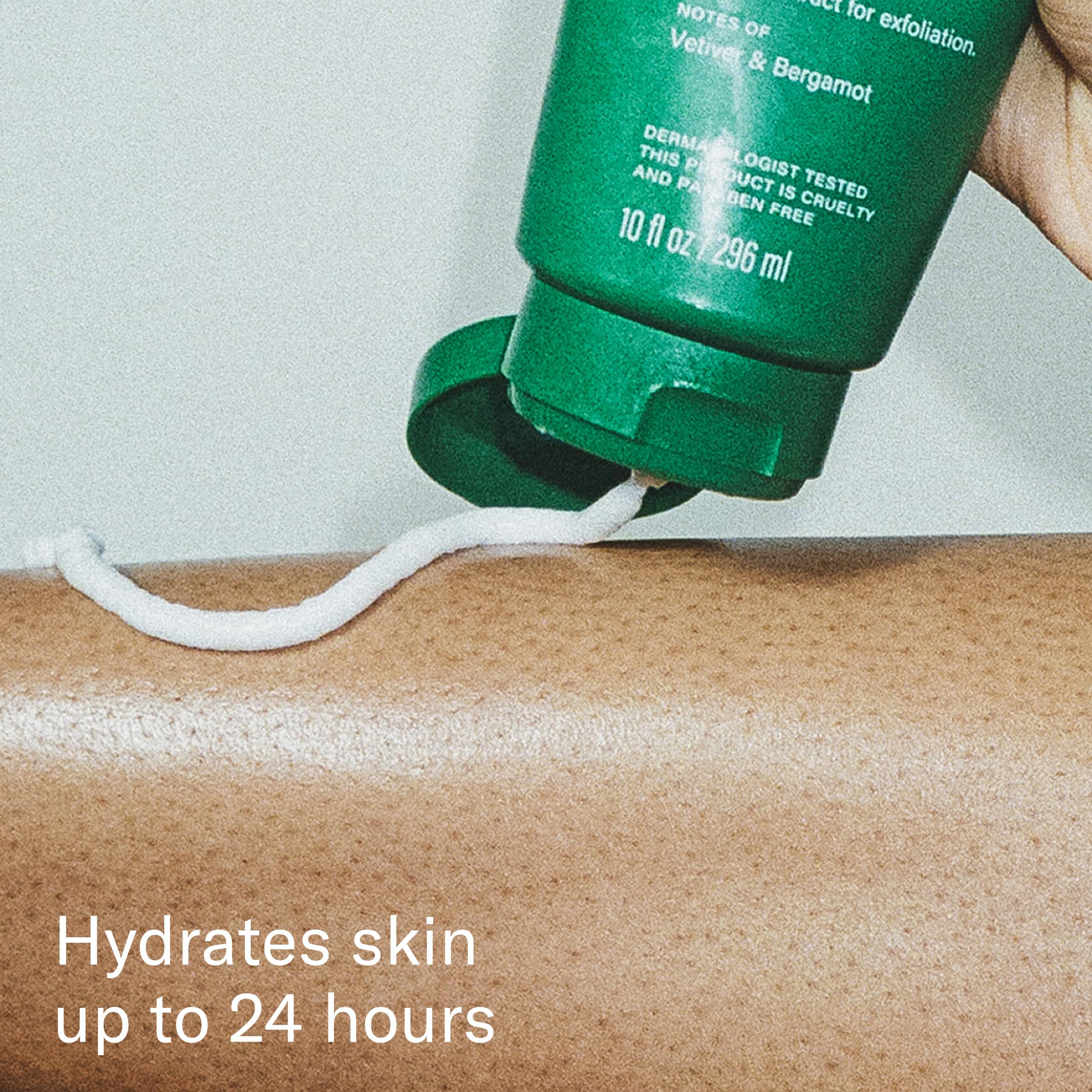 Lotion absorbing quickly, leaving no greasy residue on skin