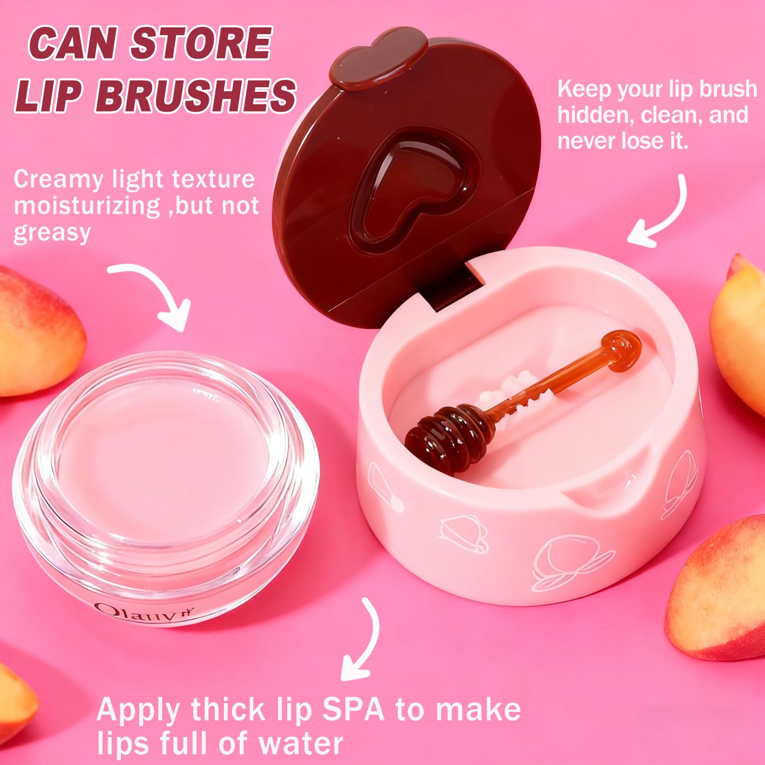 Flanoid Bee Lip Balm Honey Pot cherry flavor for nourishing moisture