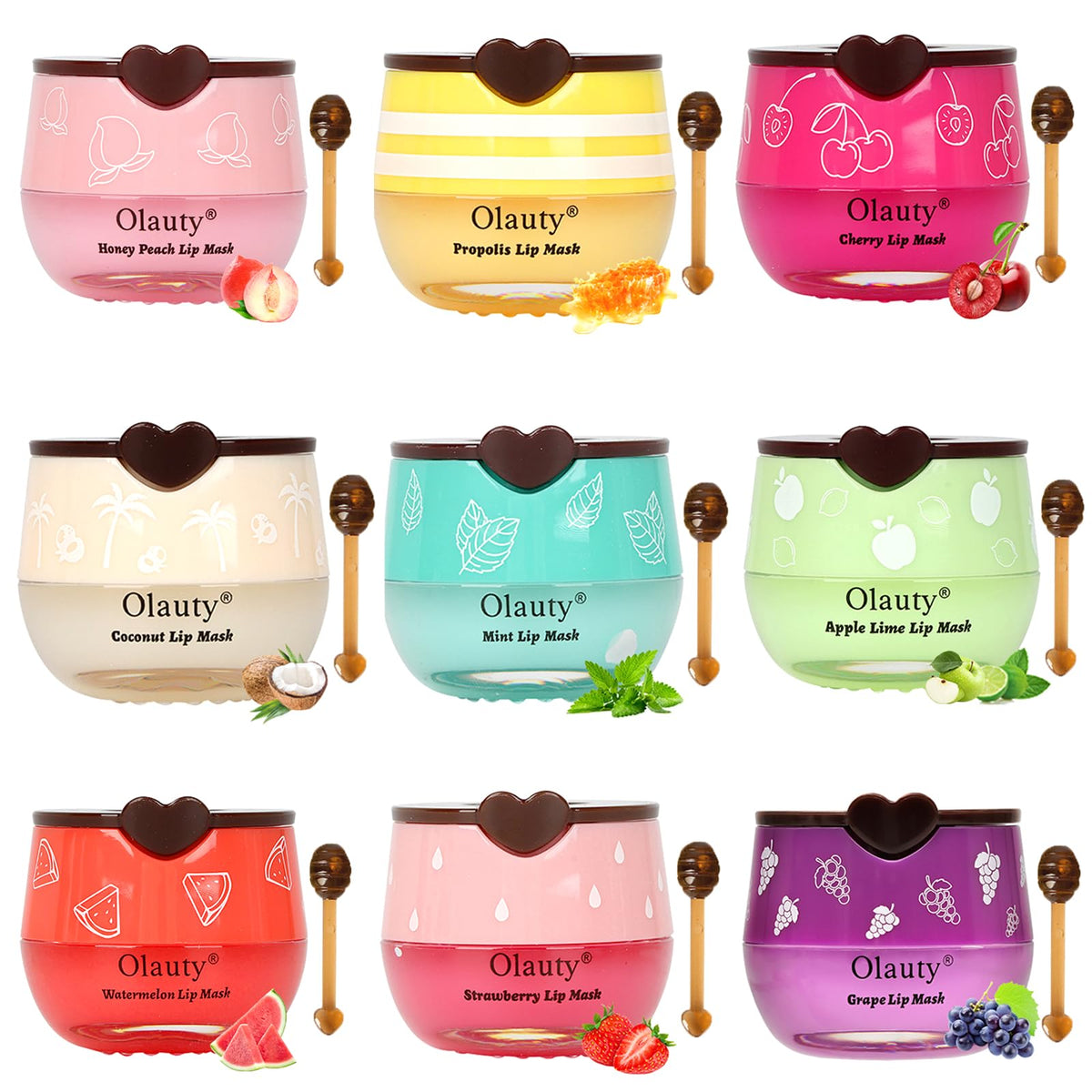 Flanoid Bee Lip Balm Honey Pot with stick applicator for on-the-go hydration