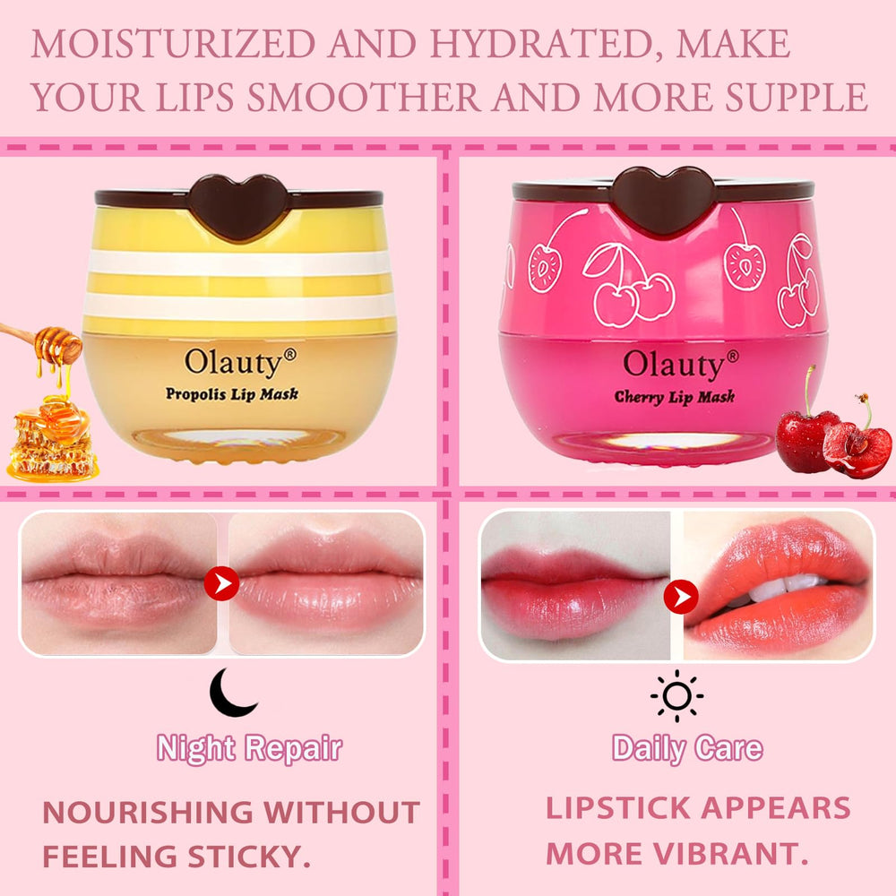 Flanoid Bee Lip Balm Honey Pot strawberry flavor for daily moisture