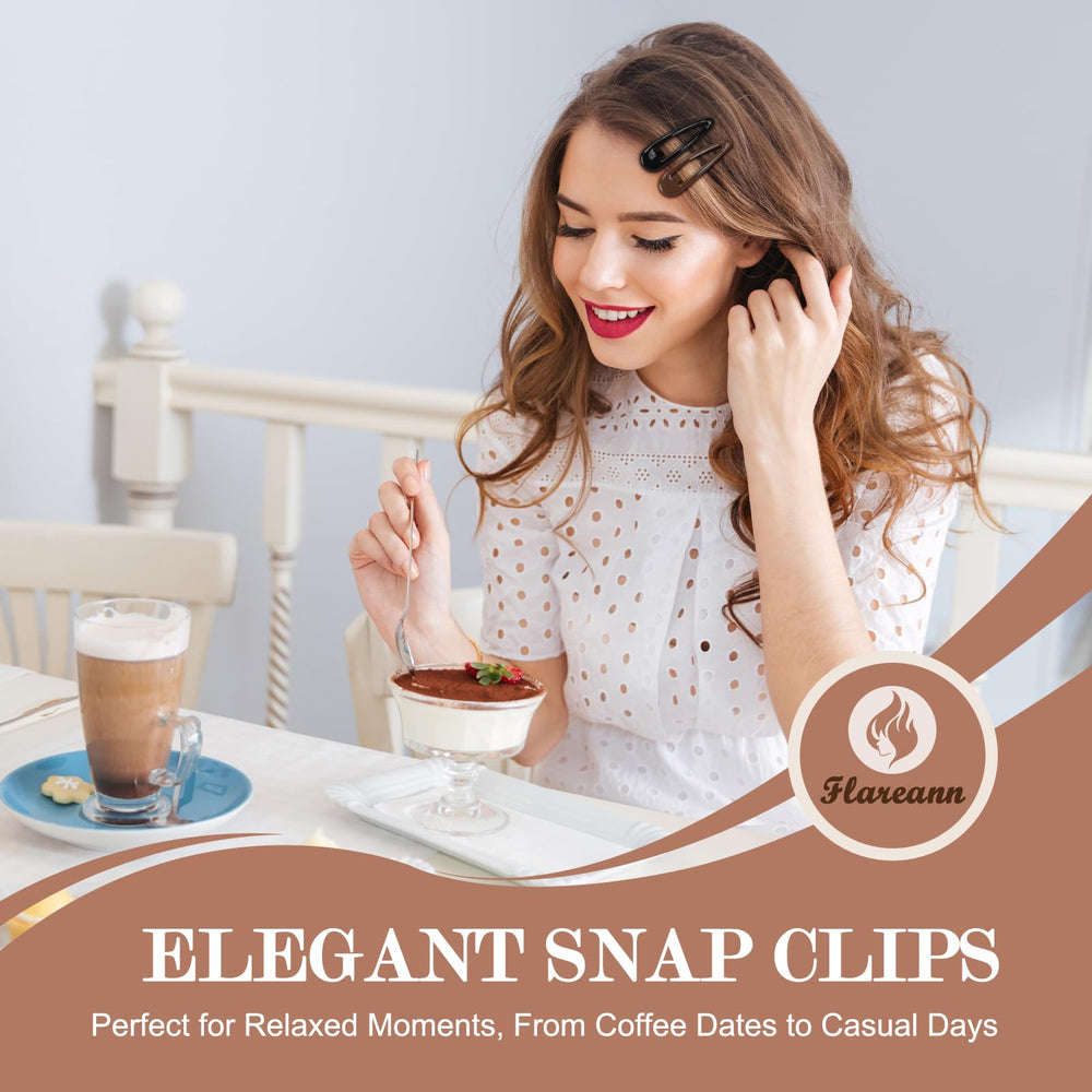 FLAREANN neutral shades light brown clip allows subtle fringe control during daily routines