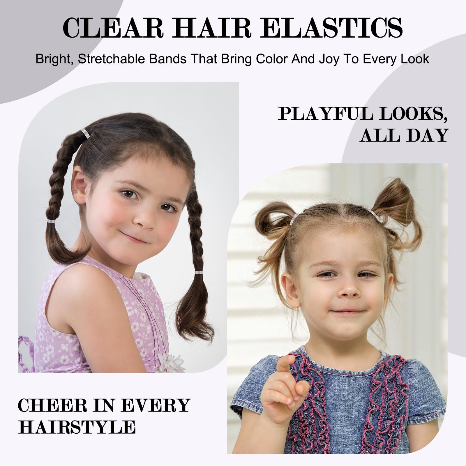 FLAREANN TPU elastic hair ties stretch to secure daily styles