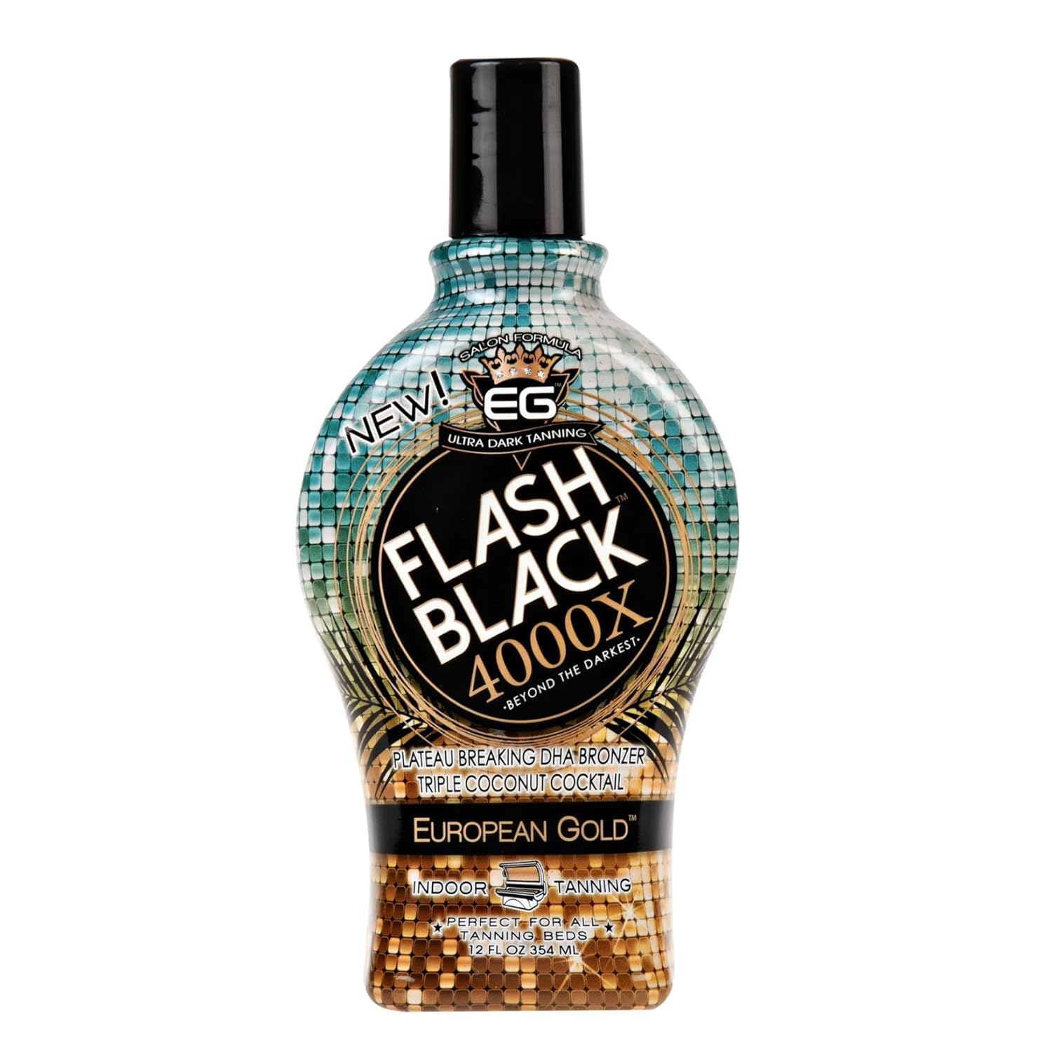 Flash Black lotion application swatch shows smooth, even distribution for consistent color.
