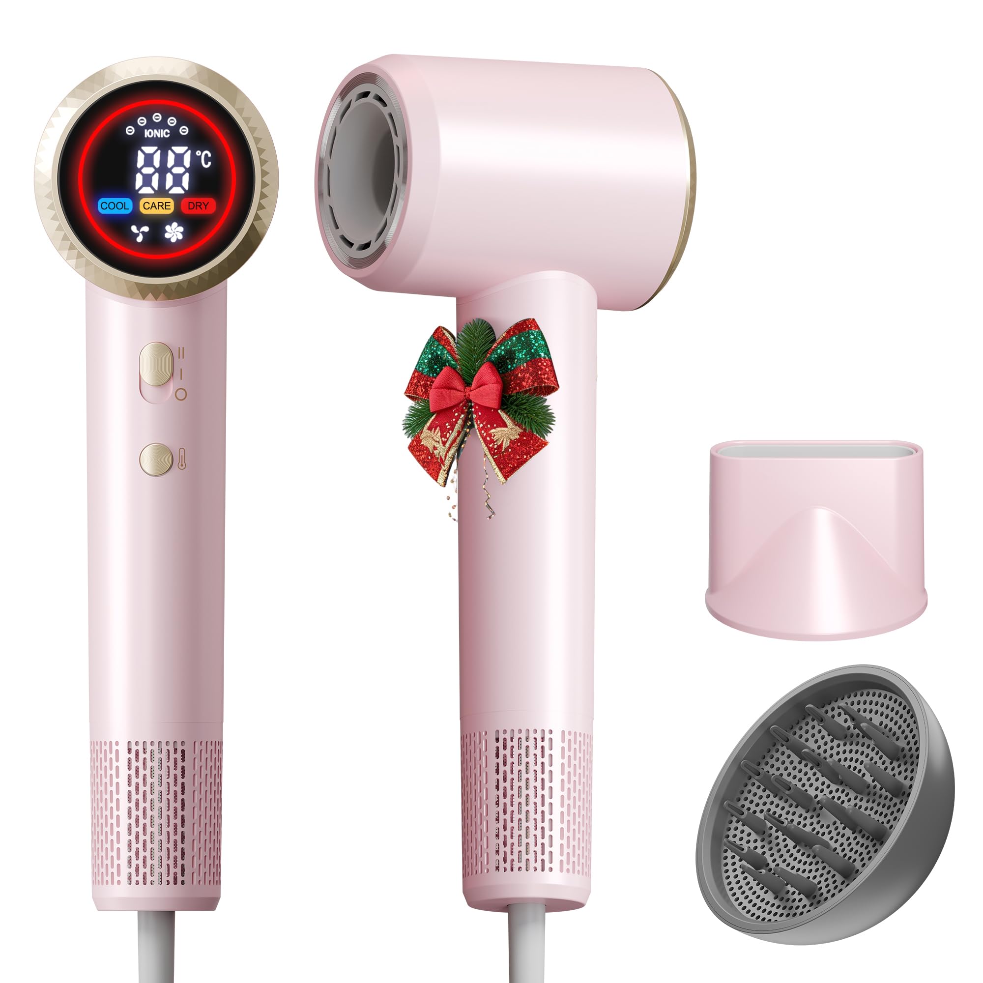 Flashbase hair dryer turbo-airflow close-up demonstrates fast drying for short hair