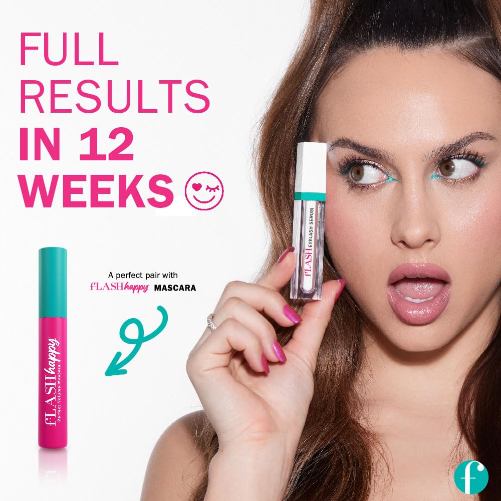 FLASHSERUM lashes-up-close reveals natural lashes and potential lift with consistent use