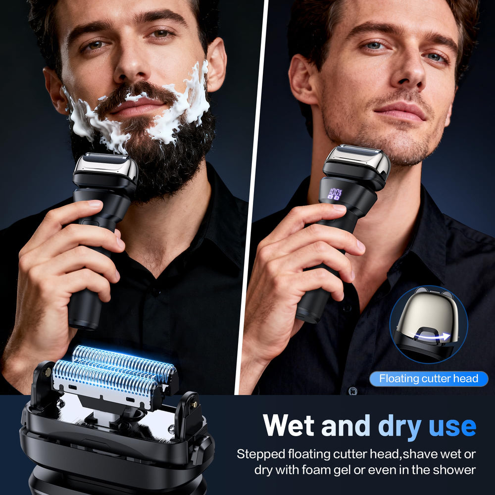 Fleaks Funly IPX6 waterproof shaver supports wet or dry grooming.