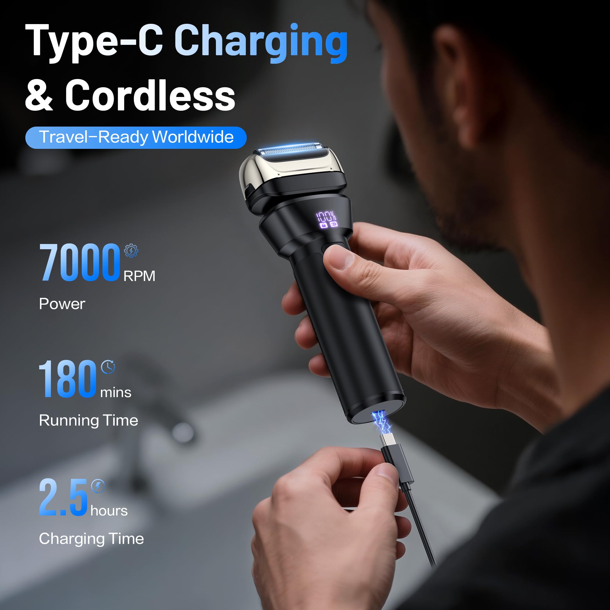 Fleaks Funly travel lock keeps the shaver secure during transit.