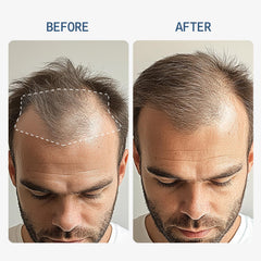 Fleava Hair Regrowth Serum drops application—targets scalp care to reduce shedding.