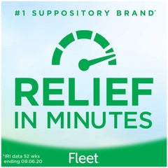Fleet suppositories with no-mess applicator for easy, discreet use.
