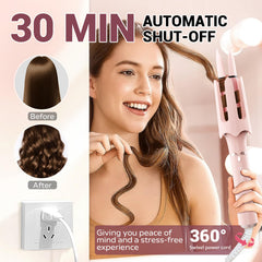 FlexiGlide anti-tangle design protects hair while curling.