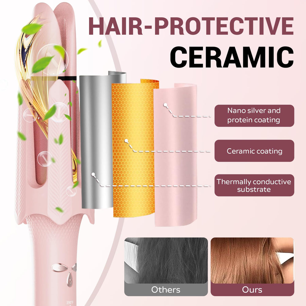 FlexiGlide set includes styling comb and hair clips for easy styling.