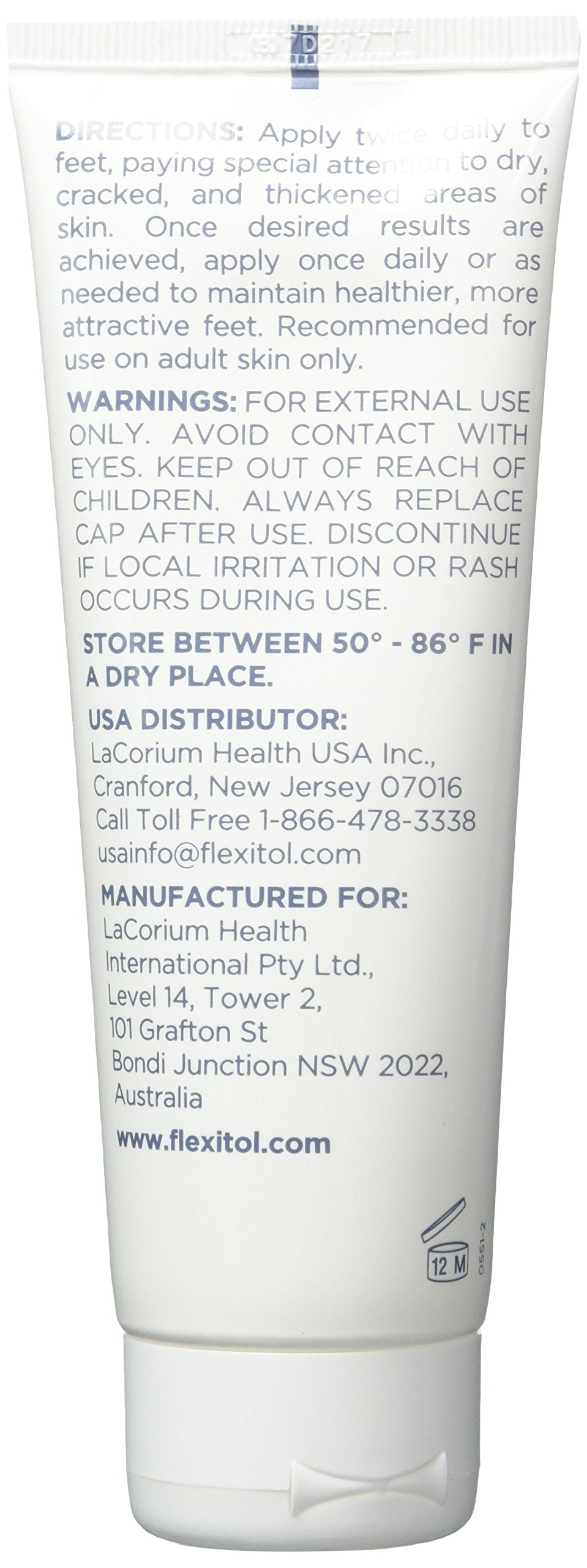 Flexitol Heel Balm tube being applied to the heel for daily foot care.