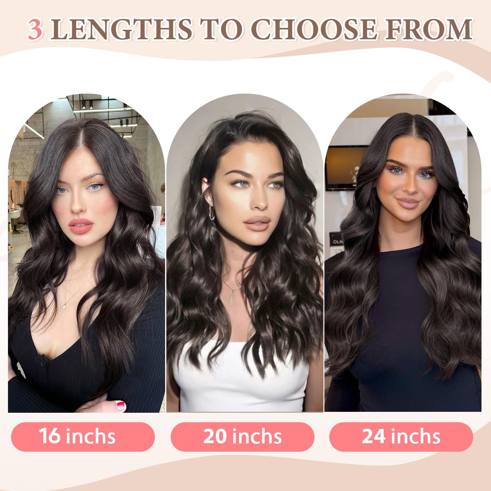 Fliace quick application guide helps customize length and volume.