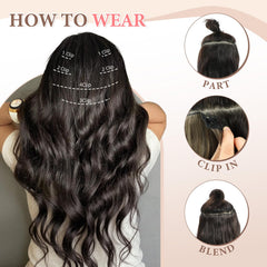 Fliace curled look achieved with heat up to 180F for soft waves.