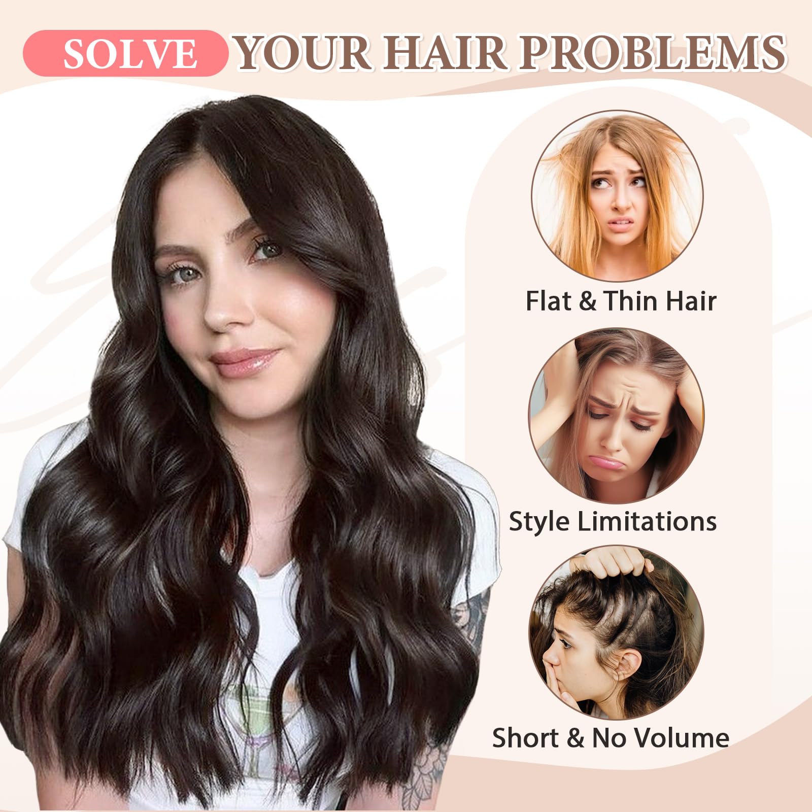 Fliace clip-ins can be straightened above 175F for sleek styling.