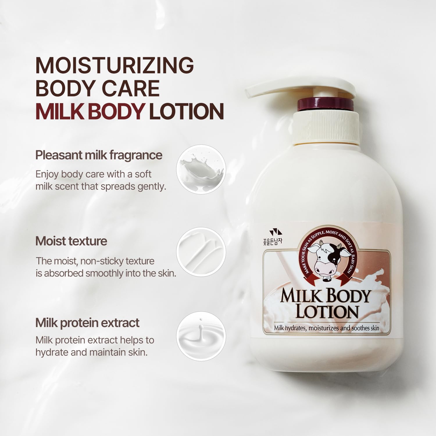 Flor de Man Cosmocos Somang Milk Body Lotion travel-friendly bottle for on-the-go moisture