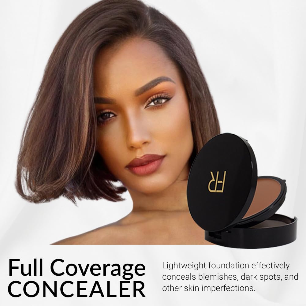 Flori Roberts Cream To Powder Foundation application tips showing buildable coverage