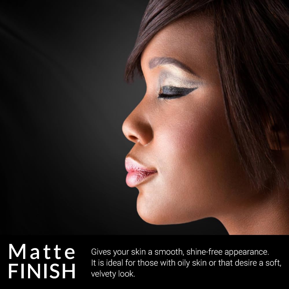 Flori Roberts Cream To Powder Foundation on skin matte finish for lasting polish