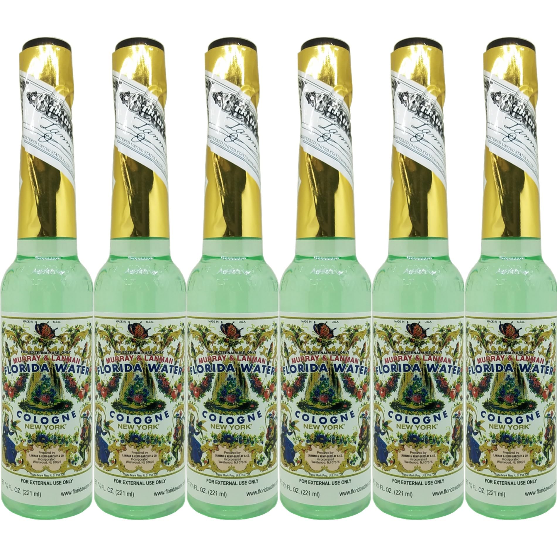 Florida Water Lanman Kemp authentic cologne bottle front for everyday refreshing scent.