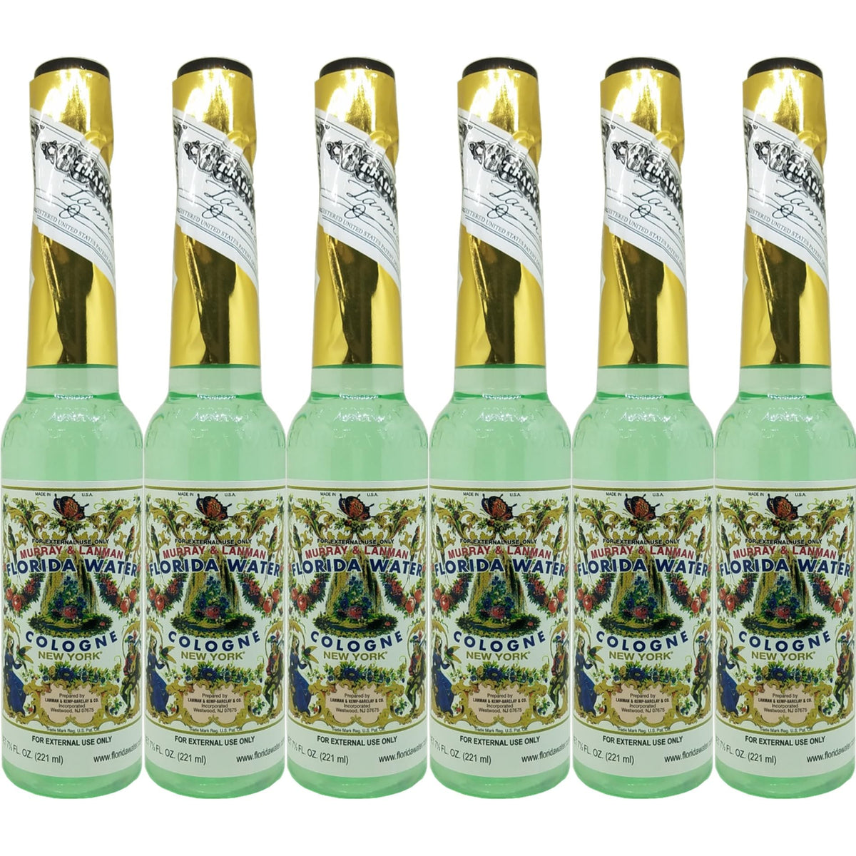 Florida Water Lanman Kemp authentic cologne bottle front for everyday refreshing scent.