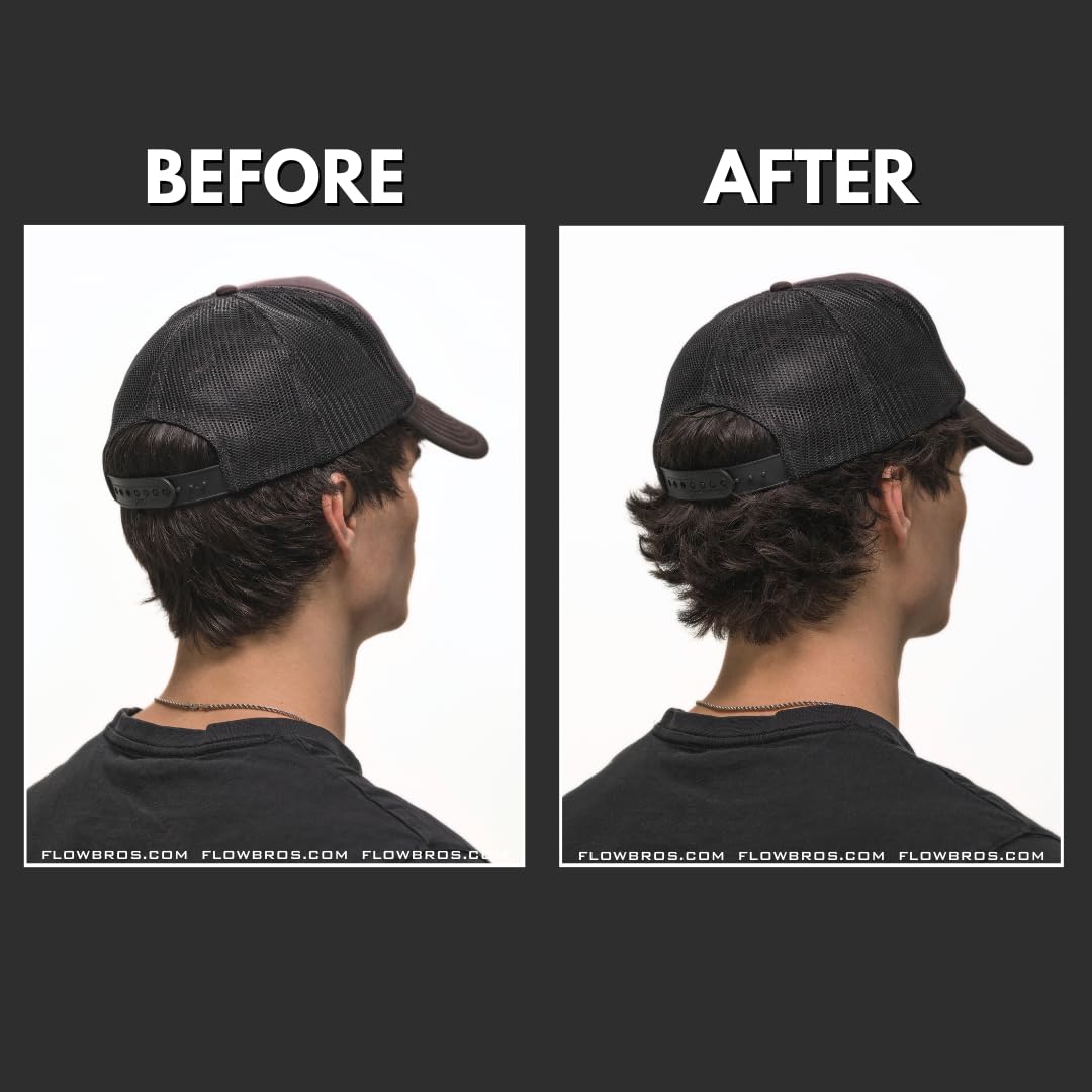 Flow Bros hair clay promotes a low-shine, clean finish.