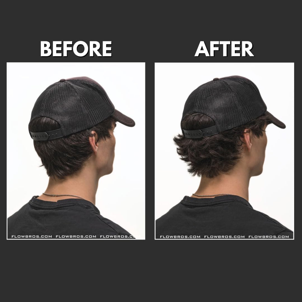 Flow Bros hair clay promotes a low-shine, clean finish.