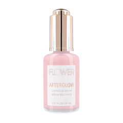 FLOWER Beauty Afterglow serum bottle showing glow and hydration on skin