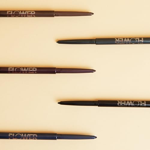 Flower Beauty Forever Wear Eyeliner Onyx application demonstrates smooth glide for precise line.