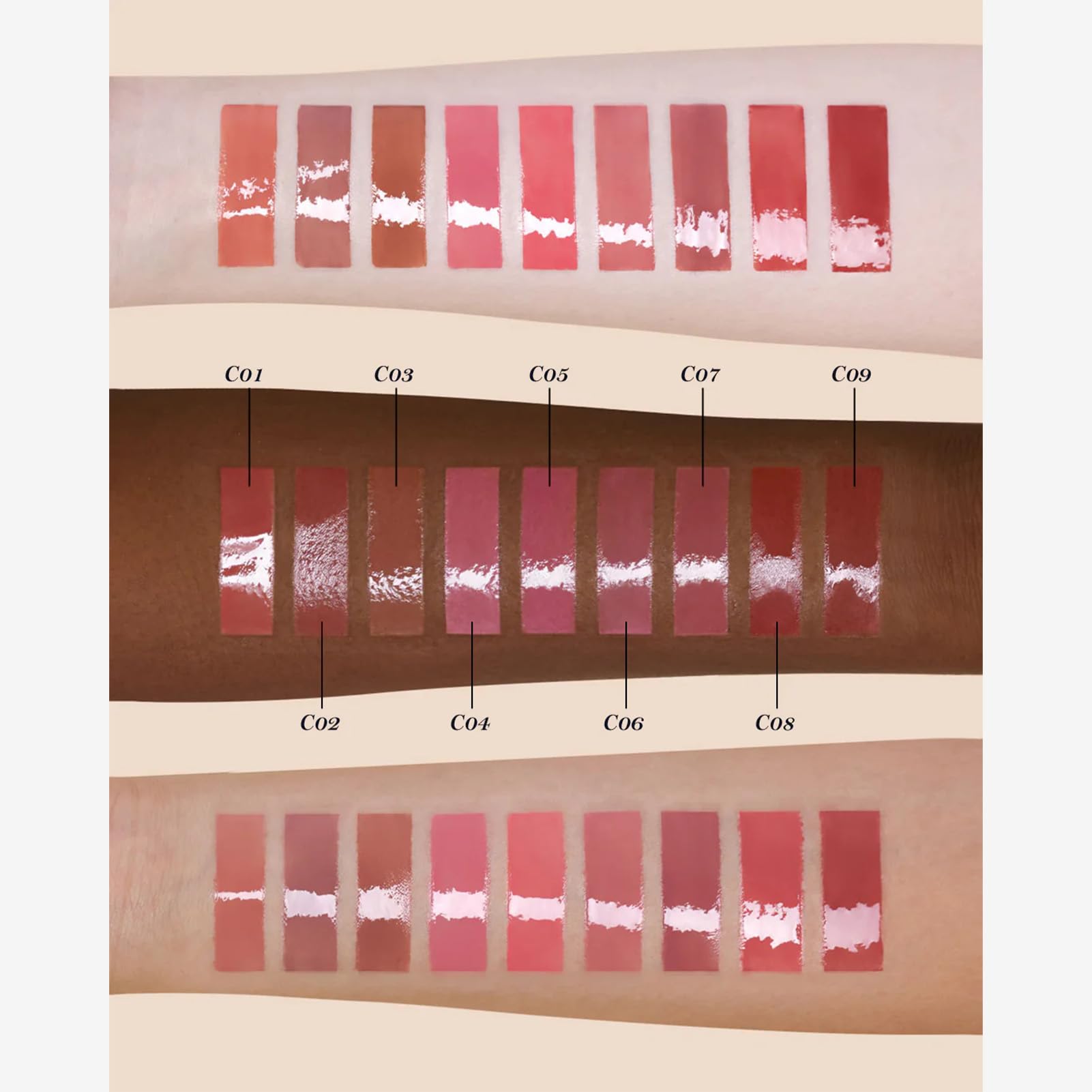 Flower Knows Cardamom dusty rose swatches show warm pink tint for everyday looks.