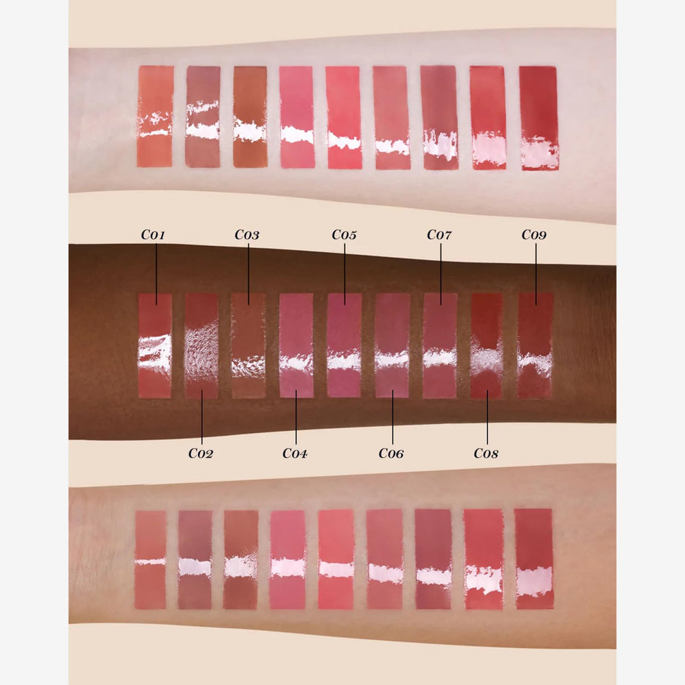 Flower Knows Cardamom dusty rose swatches show warm pink tint for everyday looks.