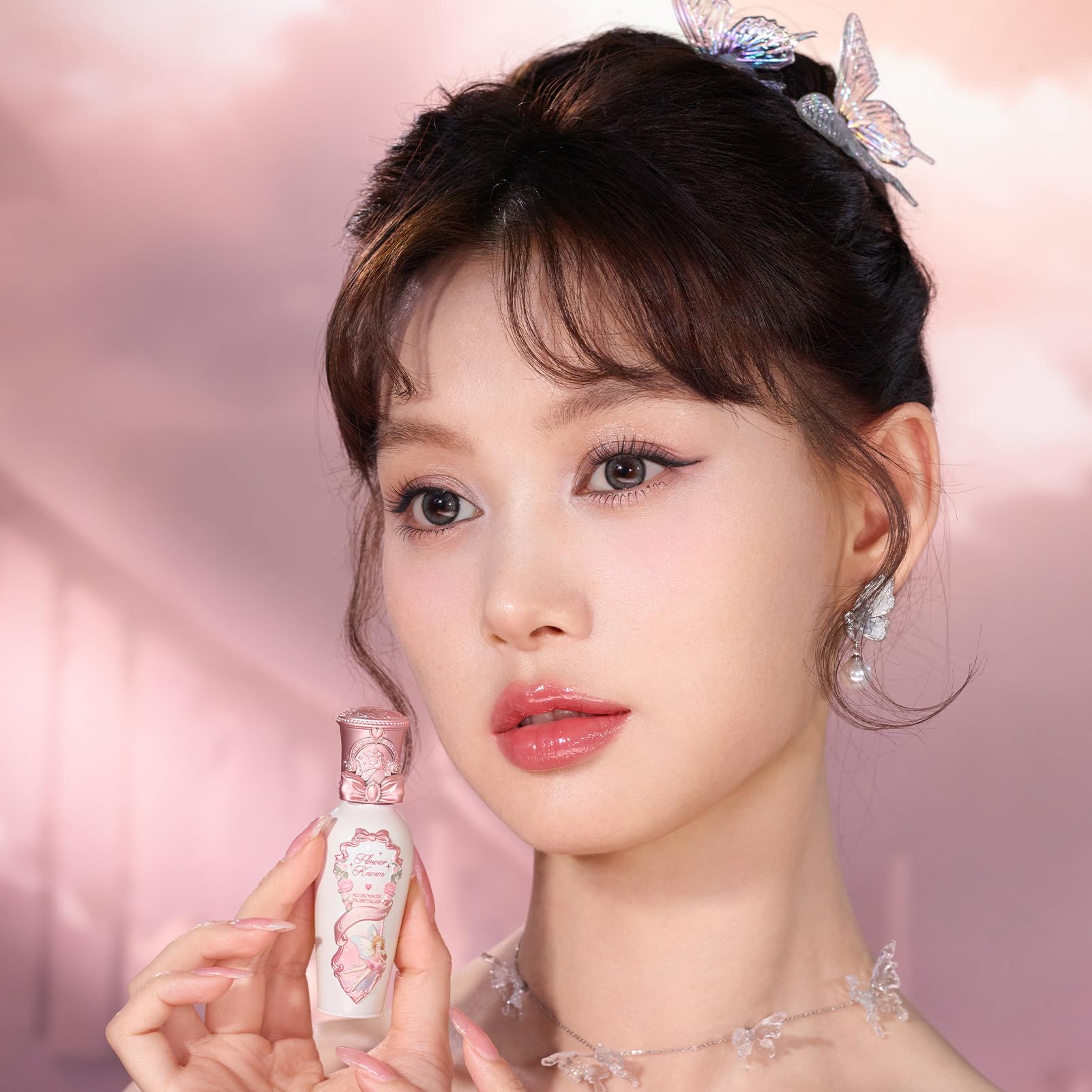 Flower Knows G02 Little Flower Fairy swatch reveals ripe peach pink tint
