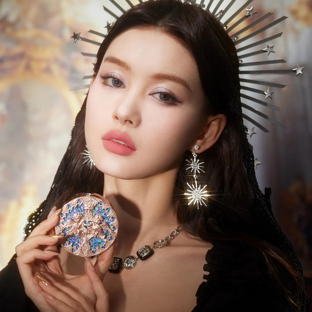 Flower Knows Little Angel highlighting on cheekbones for natural lift and glow.
