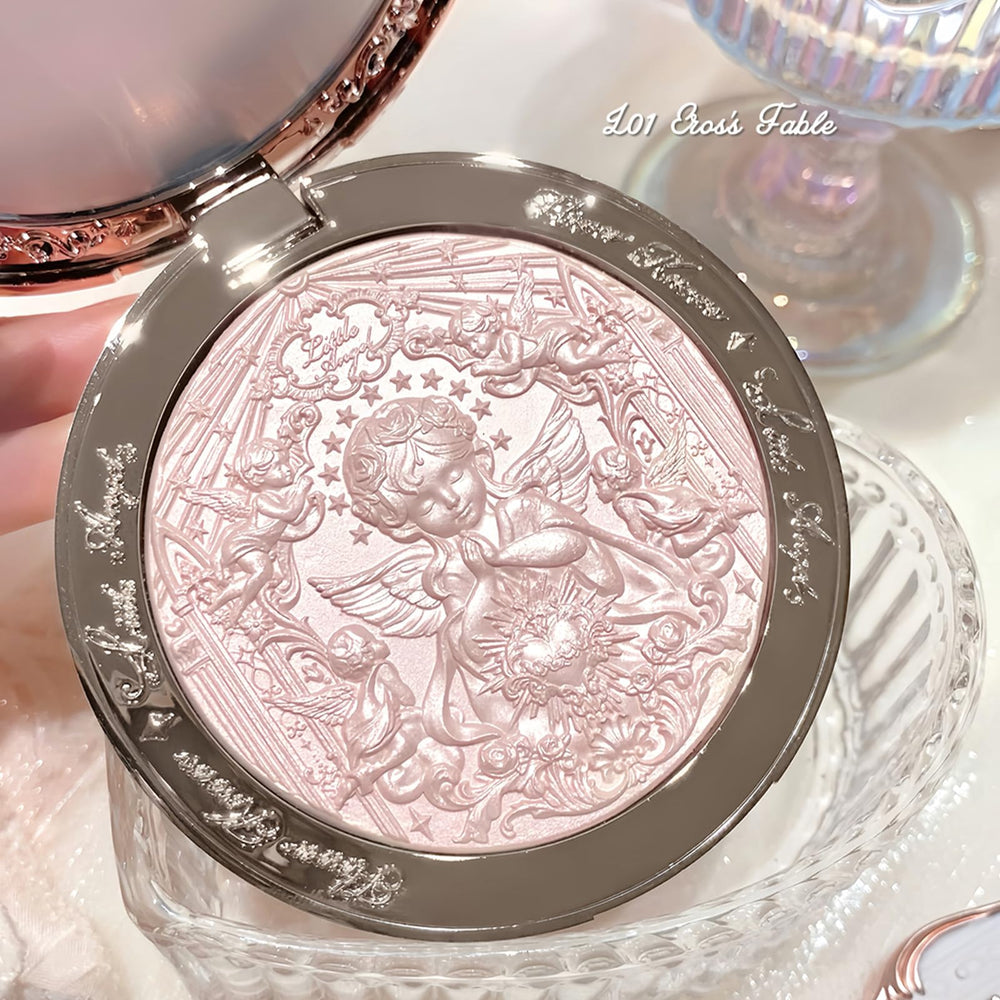 Flower Knows Little Angel glow on collarbone showcases extended radiance on décolletage.
