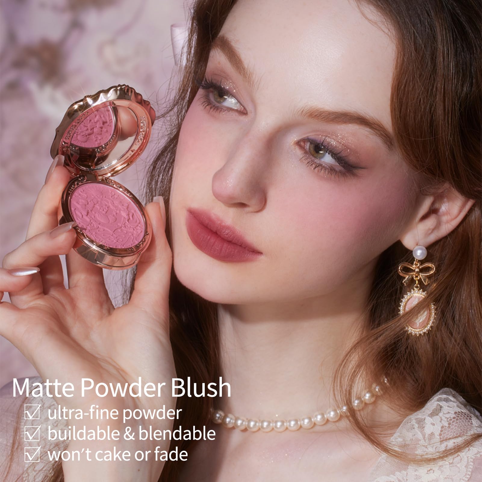 Flower Knows Rococo shell packaging blush features elegant case for gifting