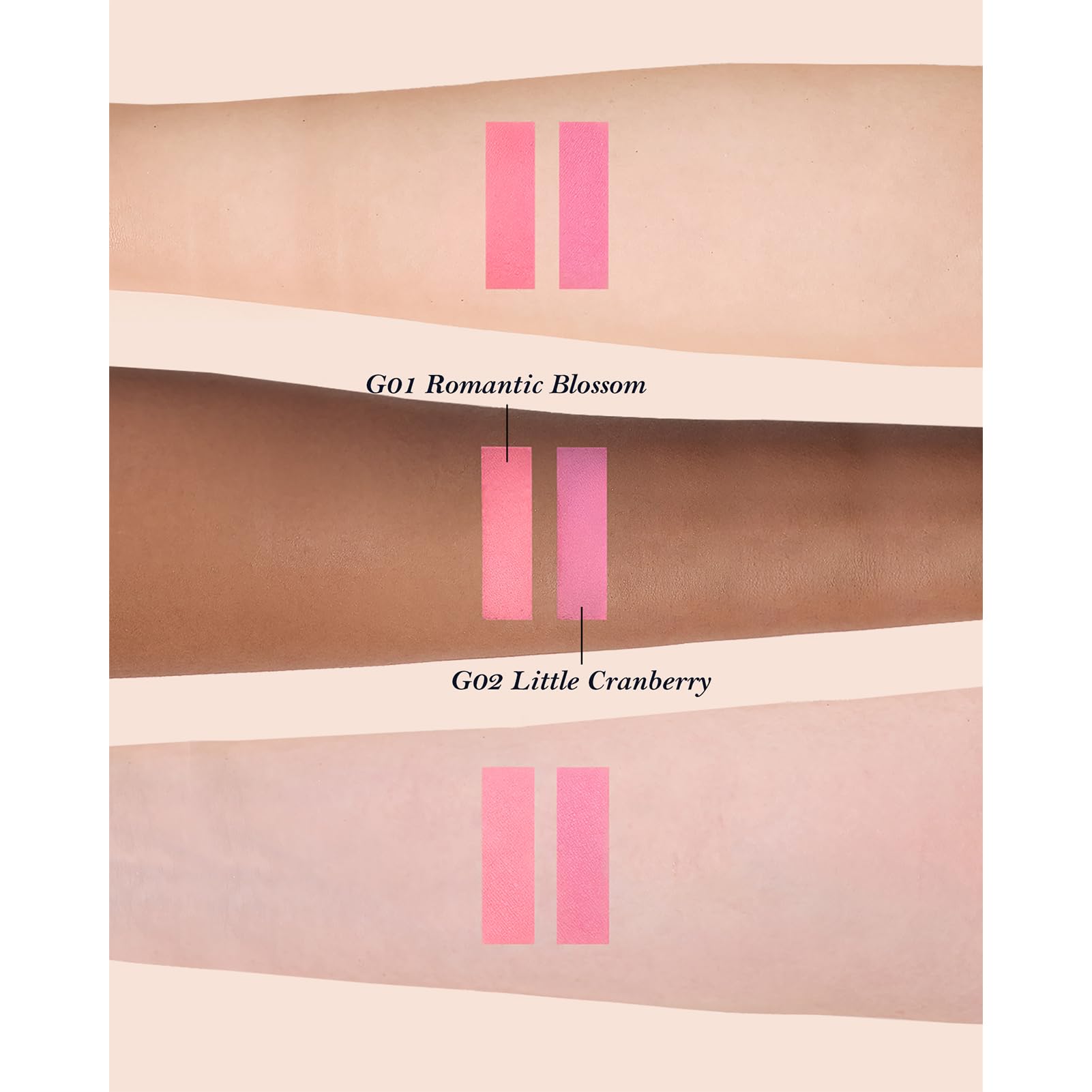 Flower Knows Romantic Blossom blush delivers a rosy glow for day-to-night looks.