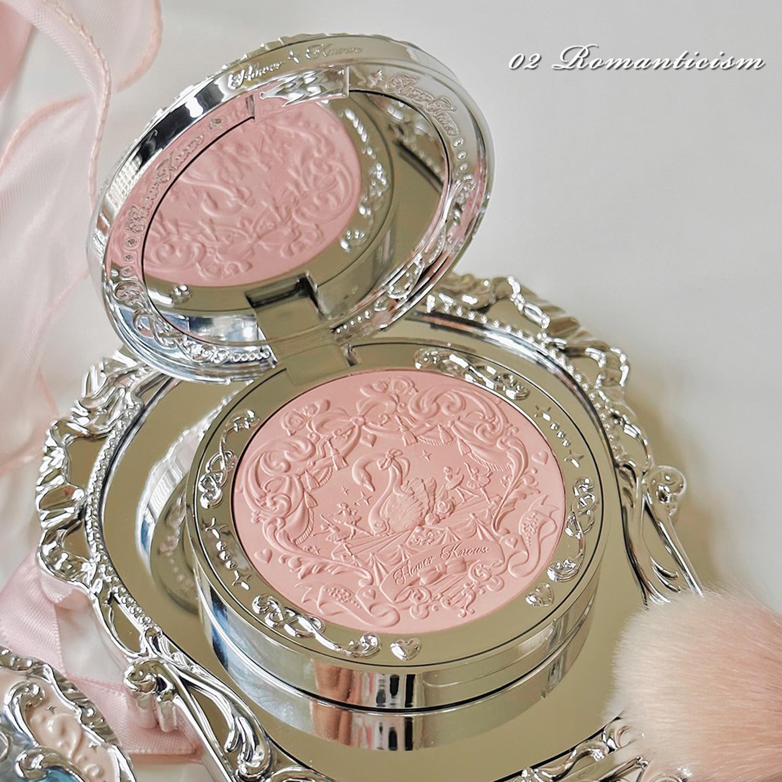 Flower Knows Romanticism soft pink powder texture for buildable color.