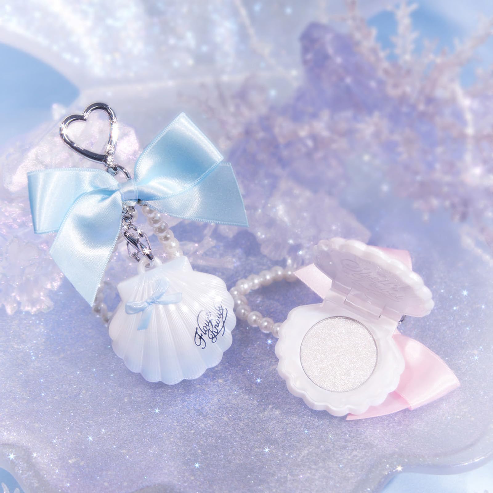 Flower Knows Shell's Jewel Highlighter Balm Blue Tears icy sapphire shimmer