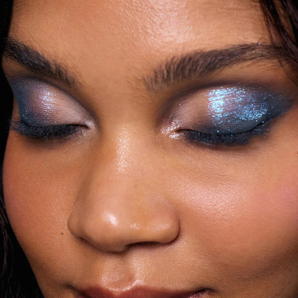 Flower Knows Shells Jewel palette iridescent inlay adds moonlit glamour.