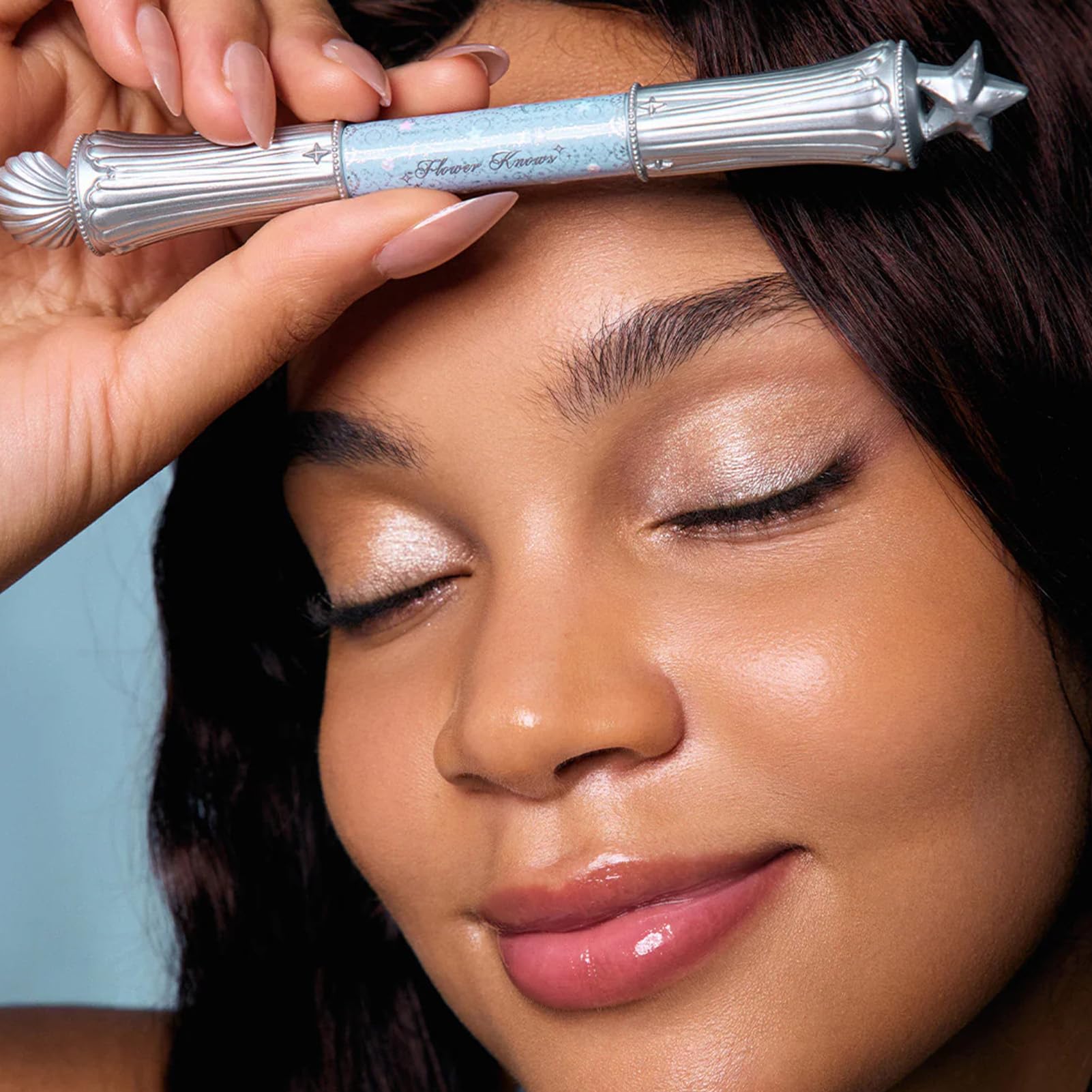 Flower Knows Shell's Jewel travel-friendly, pocket-sized highlighter for on-the-go shine