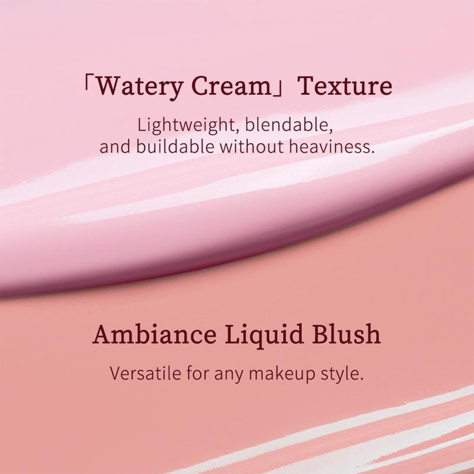 Flower Knows liquid blush swatch demonstrates sweat and water resistance.