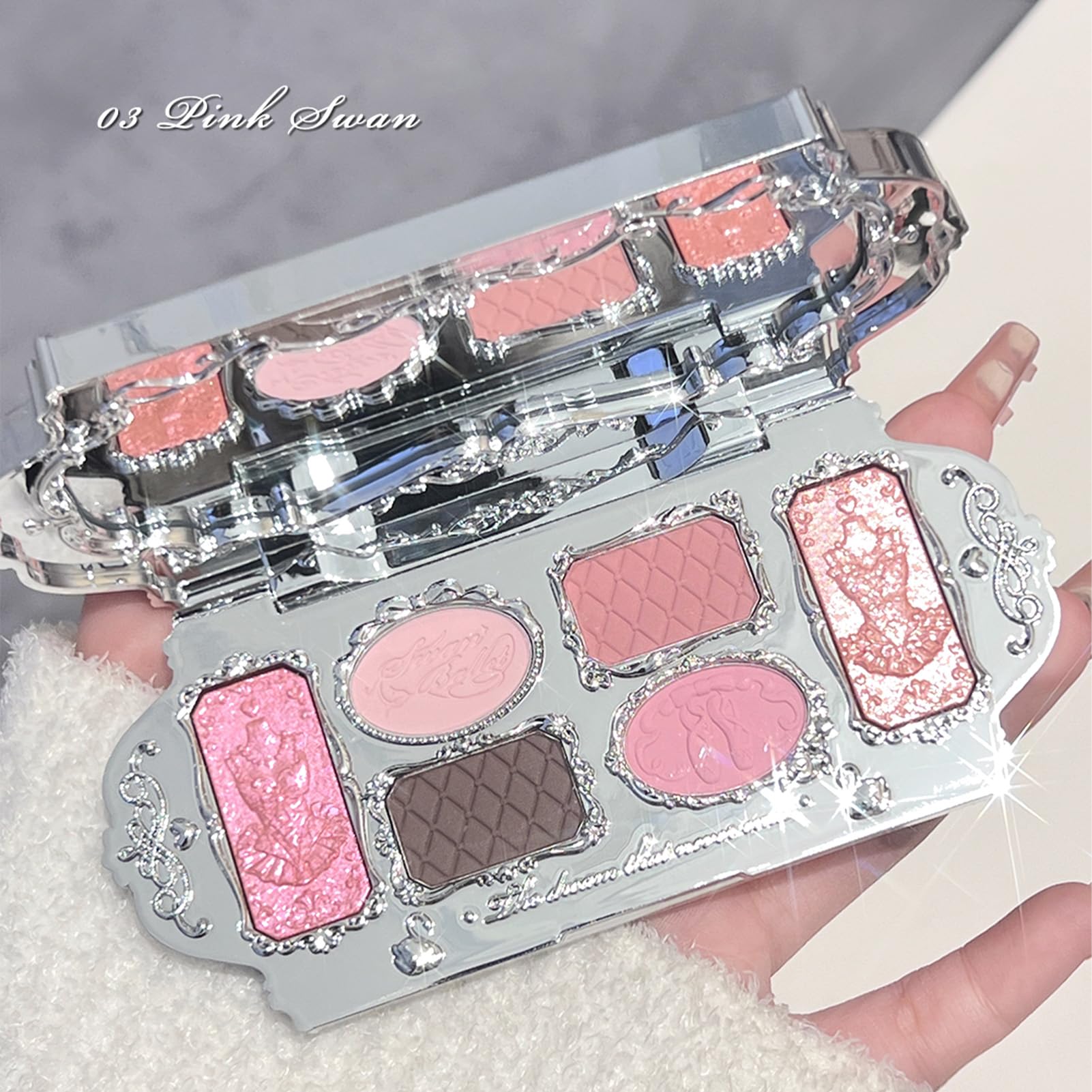 Flower Knows Swan Ballet cruelty-free label emphasizing animal-friendly makeup.