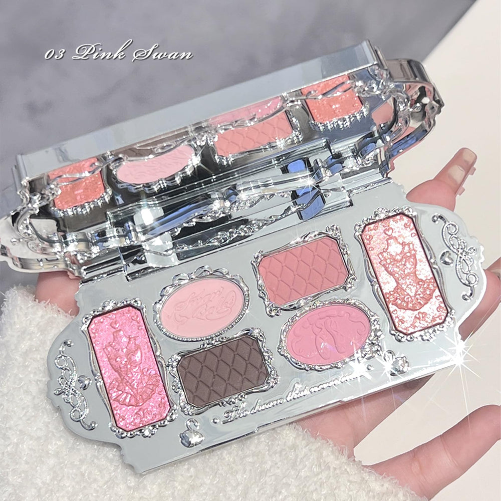 Flower Knows Swan Ballet cruelty-free label emphasizing animal-friendly makeup.