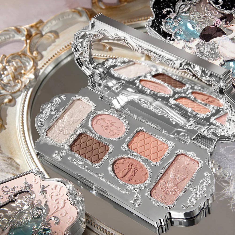 Flower Knows Swan Ballet palette shade swatches reveal rich pigment