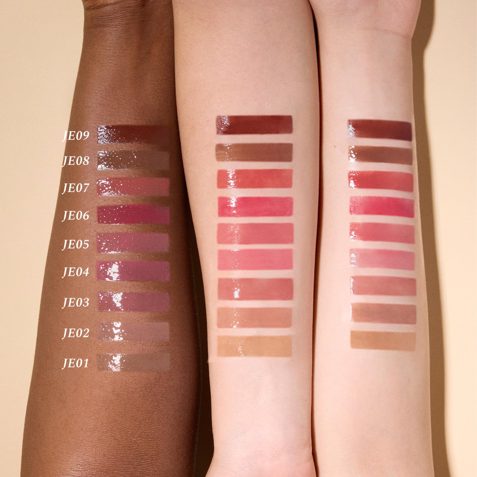 Dusty Tea Rose packaging and shade card from Flower Knows lip jelly.