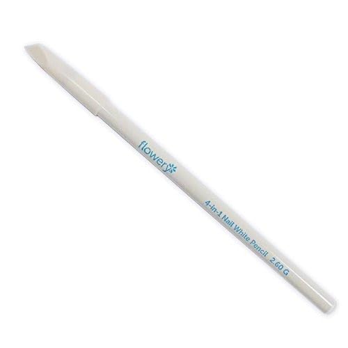 Flowery pencil in use on fingernail for quick French touch-up benefit