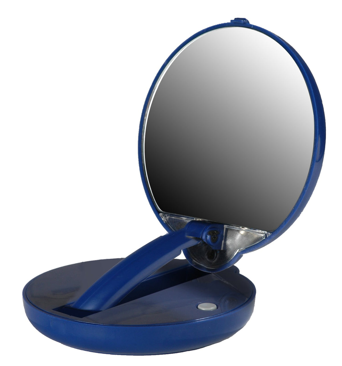 Floxite Mirrormateadjustcompact 15× magnification blue front view for precise grooming.