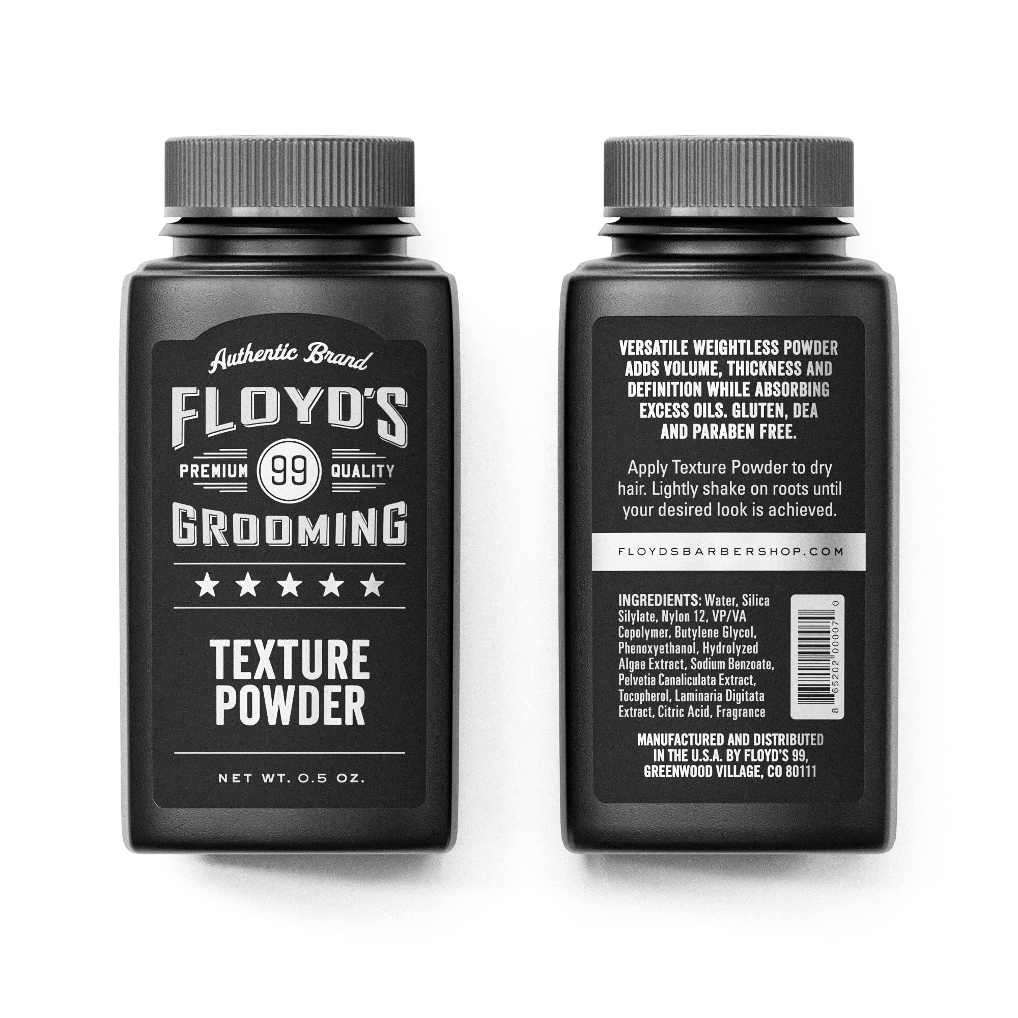 Styled look with Floyd's 99 Hair Styling Powder for flexible shaping