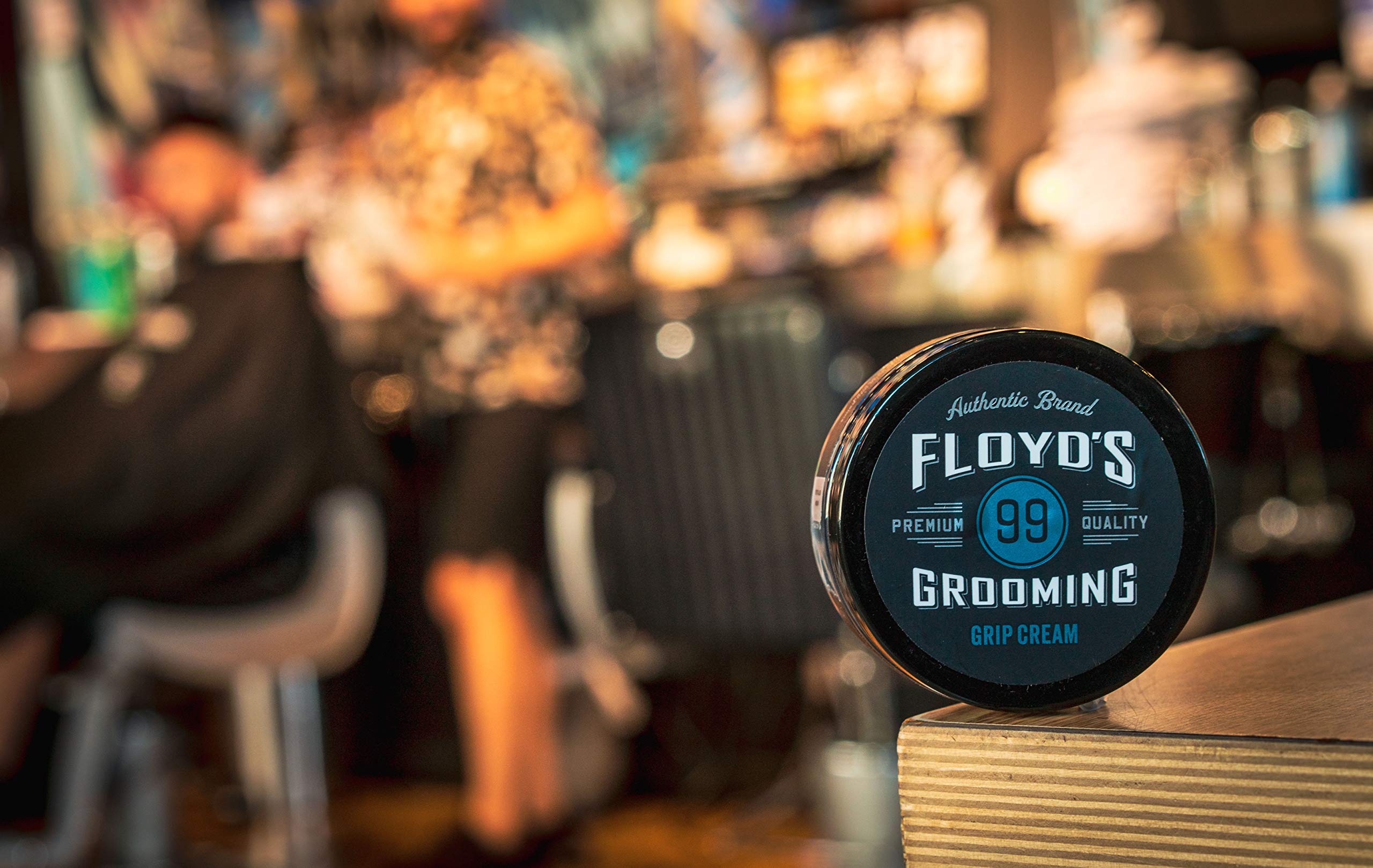 Floyd's 99 Grip Cream texture creation on hair shows subtle lift and definition